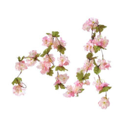 Homescapes Set Of 3 Cream, Cerise & Pink Artificial Blossom Flower Garlands, 5 Ft - thumbnail 4