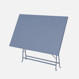 Sweeek - 4-Seater Folding Metal Bistro Garden Table Emilia Grey Blue 110X70X71 Cm - thumbnail 4