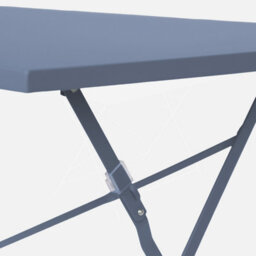 Sweeek - 4-Seater Folding Metal Bistro Garden Table Emilia Grey Blue 110X70X71 Cm - thumbnail 5