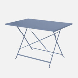 Sweeek - 4-Seater Folding Metal Bistro Garden Table Emilia Grey Blue 110X70X71 Cm - thumbnail 2