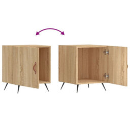 Berkfield Bedside Cabinets 2 Pcs Sonoma Oak 40X40X50 Cm Engineered Wood - thumbnail 9
