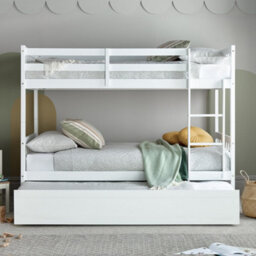 Essentials White Wooden Single Bunk Bed Frame - thumbnail 2