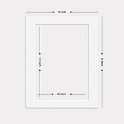 Ak Frames 14X11 White Picture Mounts To Fit A4 Aperture Size - Mount Board Only (No Frame Included) - thumbnail 3