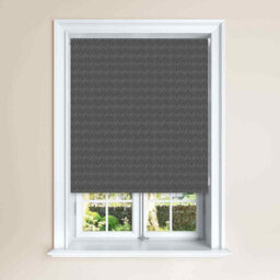 Lister Cartwright Fan Geomatric Charcoal Blackout Roller Easy Fit Child Safety Included (Charcoal, 90 X140 Cm)