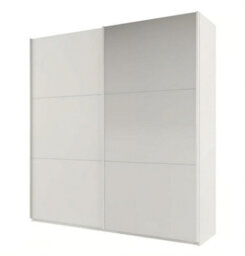 Arte Spacious & Sleek White Matt Sliding Door Wardrobe 225Cm - Organise Your Family Life - thumbnail 2