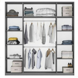 Arte Spacious & Sleek White Matt Sliding Door Wardrobe 225Cm - Organise Your Family Life - thumbnail 3