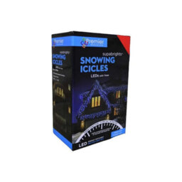 17.8M (720 Led) Premier Outdoor Led Icicle Christmas Timer Lights - Blue & White - thumbnail 3