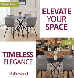 Hallowood Furniture Cullompton Small Black Round Dining Table 90Cm With 4 Taupe Leather Effect Chairs - thumbnail 6