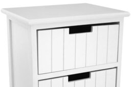 Orsina Modern Design White Mdf 5 Drawers Chest, Compact Chest Of Drawers For Livingroom, Minimalist Storage Chest - thumbnail 5
