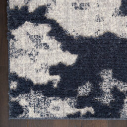 Blue Grey Abstract Modern Easy To Clean Rug For Bedroom & Living Room-160Cm X 221Cm - thumbnail 6