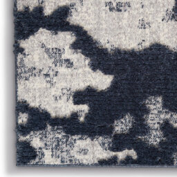 Blue Grey Abstract Modern Easy To Clean Rug For Bedroom & Living Room-160Cm X 221Cm - thumbnail 5