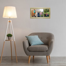 AK Frames 16X8 Dark Grey Sleek Multi Photo Frame With Silver Mount - Holds 3 Apertures (3X) 7X5 Photos - thumbnail 3