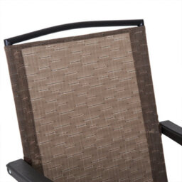 Outsunny Patio Bistro Set Folding Chairs Garden Coffee Table For Balcony Brown - thumbnail 9