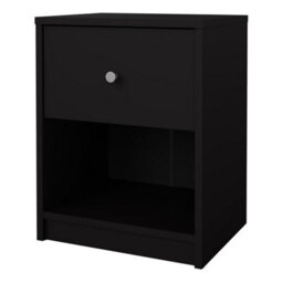 Furniture To Go May Bedside 1 Drawer In Black (W) 37.9 X (H) 48.4 X (D) 30.1Cm - thumbnail 4