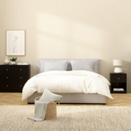 Furniture To Go May Bedside 1 Drawer In Black (W) 37.9 X (H) 48.4 X (D) 30.1Cm - thumbnail 7