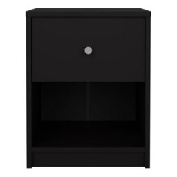 Furniture To Go May Bedside 1 Drawer In Black (W) 37.9 X (H) 48.4 X (D) 30.1Cm - thumbnail 3