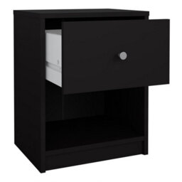 Furniture To Go May Bedside 1 Drawer In Black (W) 37.9 X (H) 48.4 X (D) 30.1Cm - thumbnail 6
