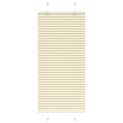 Berkfield Pleated Blind Cream 60X150 Cm Fabric Width 59.4 Cm Polyester - image 1