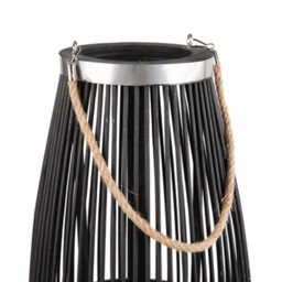 Beliani Lantern Tahiti Bamboo 84 Cm Black - thumbnail 5