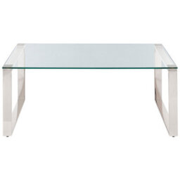 Beliani Coffee Table Tilon Tempered Glass Silver - thumbnail 4