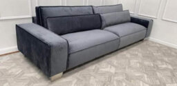 Stratus Interiors Modular Sofa Sloane Chunky Upholstered Soft Velvet Full Back Cushions - 2 Seater - thumbnail 6