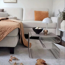 Metal Wire Side Table Magazine Rack Compact End Table For Sofa & Bedside Holder - thumbnail 9