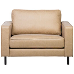 Beliani Armchair Savalen Faux Leather Beige - thumbnail 4