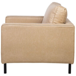 Beliani Armchair Savalen Faux Leather Beige - thumbnail 5