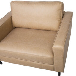 Beliani Armchair Savalen Faux Leather Beige - thumbnail 7