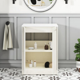 Royal Bathrooms Royal Bathroom Elmore 600mm Classic White Freestanding Bathroom Vanity Unit 2 Door Plain White Worktop With Breeze Basin - thumbnail 6