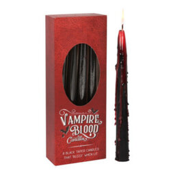 Vampire Blood Taper Candles Set Of 8 - Eerie Mood Lighting & Bleeding Wax Effect - thumbnail 1