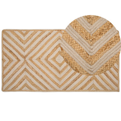 Beliani Rug Pirli Beige 80 X 150 Cm Jute - image 1