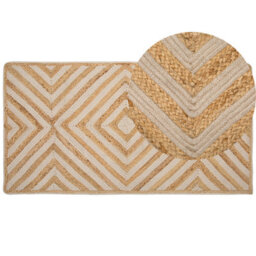 Beliani Rug Pirli Beige 80 X 150 Cm Jute - thumbnail 1