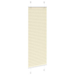 Berkfield Pleated Blind Cream 50X100 Cm Fabric Width 49.4 Cm Polyester - thumbnail 3