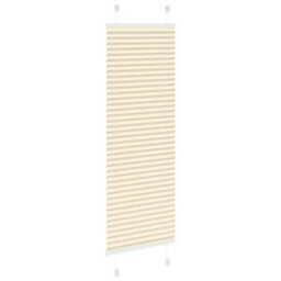 Berkfield Pleated Blind Cream 50X100 Cm Fabric Width 49.4 Cm Polyester - thumbnail 4