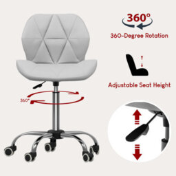 Lassic Vida Designs Geo White Office Swivel Chair Ukfr Pu Faux Leather - thumbnail 4