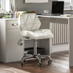 Lassic Vida Designs Geo White Office Swivel Chair Ukfr Pu Faux Leather - thumbnail 1