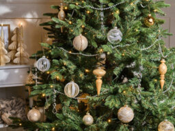 Beliani Set Of 35 Baubles Bling Glass Gold - thumbnail 2