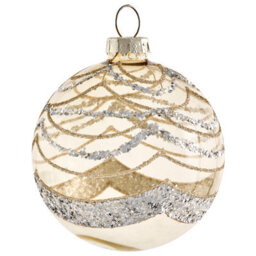 Beliani Set Of 35 Baubles Bling Glass Gold - thumbnail 5