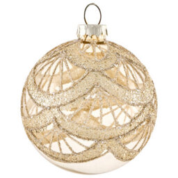 Beliani Set Of 35 Baubles Bling Glass Gold - thumbnail 7