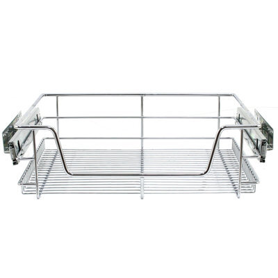MonsterShop Kukoo 6 X Kitchen Pull Out Soft Close Baskets, 600mm Wide Cabinet, Slide Out Wire Storage Drawers - image 1