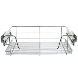 MonsterShop Kukoo 6 X Kitchen Pull Out Soft Close Baskets, 600mm Wide Cabinet, Slide Out Wire Storage Drawers - thumbnail 1