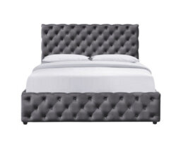 Comfy Living 4Ft6 Grey Tufted Fabric Gas Lift Ottoman Bed Frame - thumbnail 2