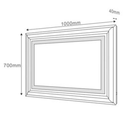 Plum&clay Calvin Led Illuminated Backlit Traditional Bathroom Mirror (H)700mm (W)1000mm - thumbnail 2