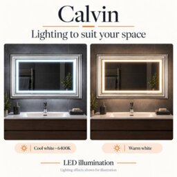 Plum&clay Calvin Rectangular Traditional Bathroom Mirror Led Illuminated Backlit Demister Pad Touch Switch (H)700mm (W)1000mm - thumbnail 8