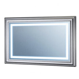 Plum&clay Calvin Rectangular Traditional Bathroom Mirror Led Illuminated Backlit Demister Pad Touch Switch (H)700mm (W)1000mm - thumbnail 5