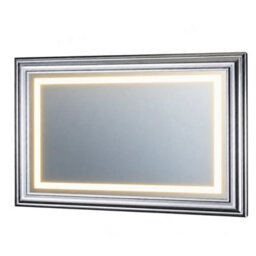 Plum&clay Calvin Rectangular Traditional Bathroom Mirror Led Illuminated Backlit Demister Pad Touch Switch (H)700mm (W)1000mm - thumbnail 4