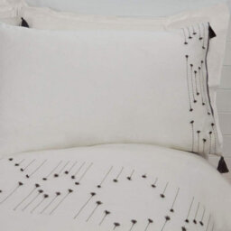 Smart Living Luxury Hotel Quality Boho Embroidered Tassels Duvet Cover With Pillowcases - thumbnail 2