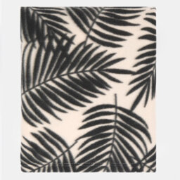 OHS Palm Leaf Throw Over Bed Blanket Soft Garden Chair Fleece Warm Travel Bedspread - thumbnail 3