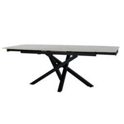 Romanby Stone Extending Dining Table 150-210Cm Stone Effect Table - thumbnail 1